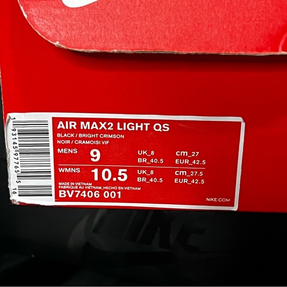 Atmos x Nike Air Max2 Light QS ‘Logos’ (style: BV7406-001) SIZE Men 9/Women 10.5 - Picture 5 of 7